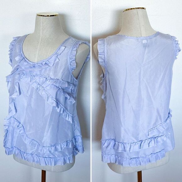 Kenar 100% Silk Ruffle Blouse S - Picture 1 of 2